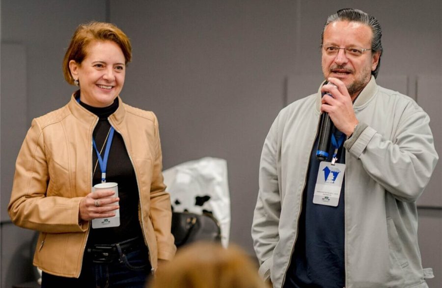 Fabiana Maldonado, auditora do MAPA, e Fernando Neto, presidente da ASBRAM